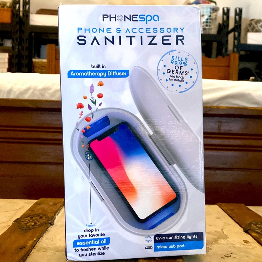5/$25 New in box  phone and accessories sanitizer. By phone spa.